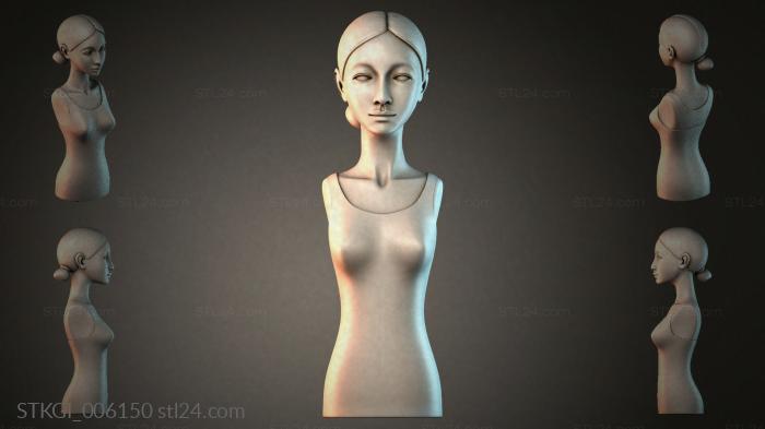 Статуэтки девушек (STKGI_006150) 3D модель для ЧПУ станка