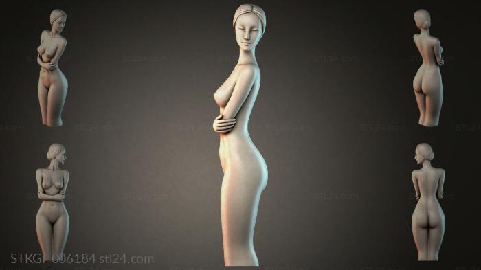 Статуэтки девушек (STKGI_006184) 3D модель для ЧПУ станка