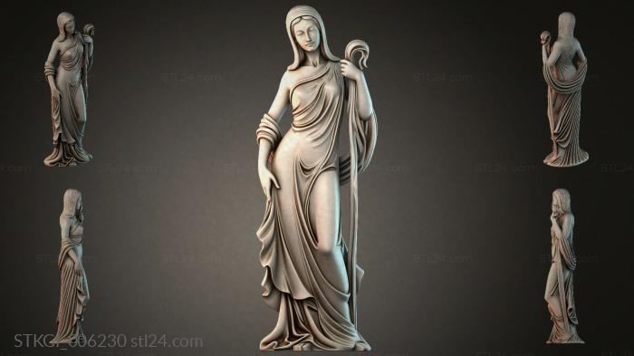 Статуэтки девушек (STKGI_006230) 3D модель для ЧПУ станка