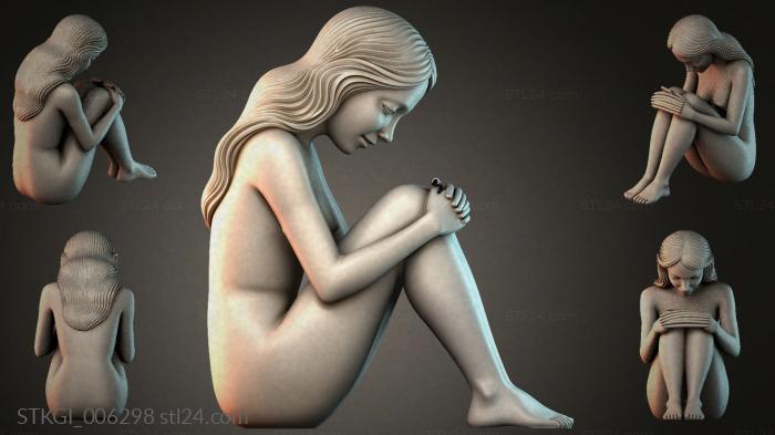 Статуэтки девушек (STKGI_006298) 3D модель для ЧПУ станка