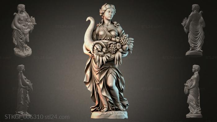 Статуэтки девушек (STKGI_006310) 3D модель для ЧПУ станка