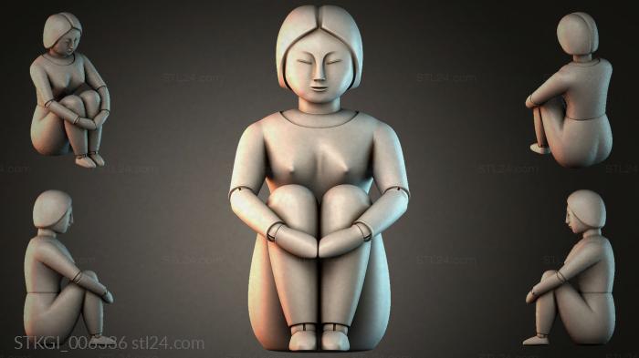 Статуэтки девушек (STKGI_006336) 3D модель для ЧПУ станка