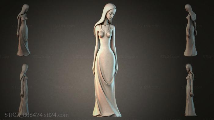 Статуэтки девушек (STKGI_006424) 3D модель для ЧПУ станка