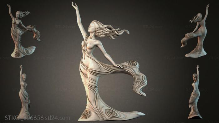 Статуэтки девушек (STKGI_006656) 3D модель для ЧПУ станка