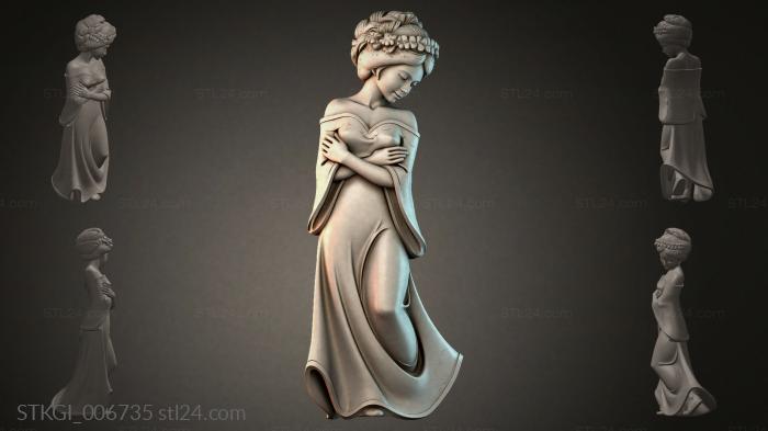 Статуэтки девушек (STKGI_006735) 3D модель для ЧПУ станка