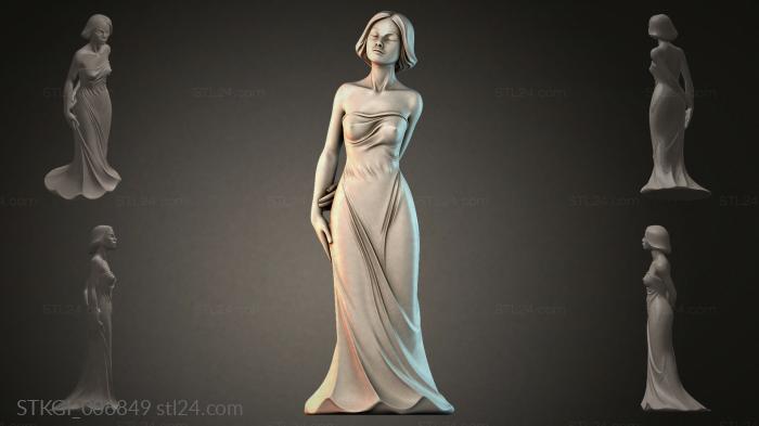 Статуэтки девушек (STKGI_006849) 3D модель для ЧПУ станка