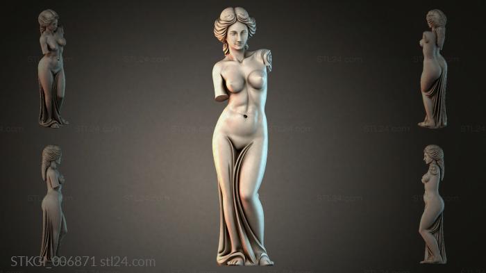 Статуэтки девушек (STKGI_006871) 3D модель для ЧПУ станка