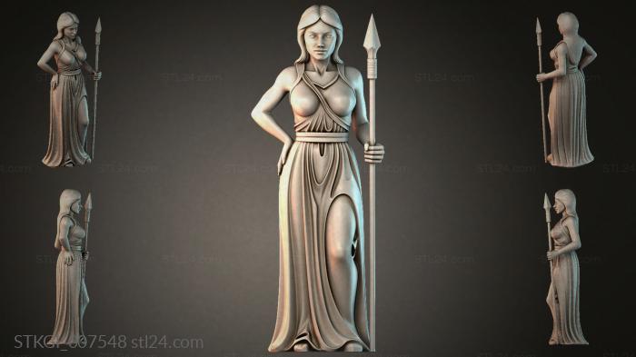 Статуэтки девушек (STKGI_007548) 3D модель для ЧПУ станка