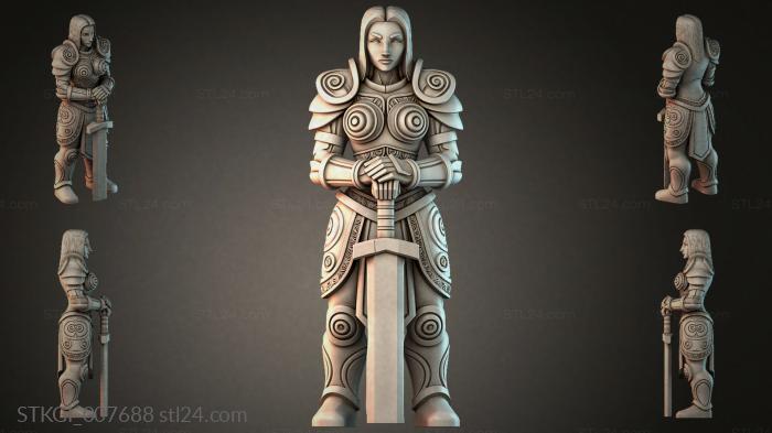 Статуэтки девушек (STKGI_007688) 3D модель для ЧПУ станка