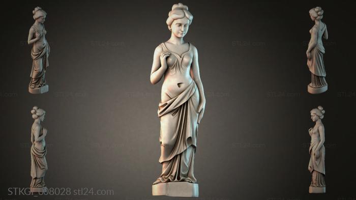 Статуэтки девушек (STKGI_008028) 3D модель для ЧПУ станка