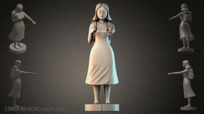 Статуэтки девушек (STKGI_008040) 3D модель для ЧПУ станка