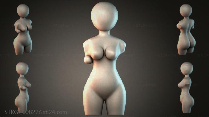 Статуэтки девушек (STKGI_008226) 3D модель для ЧПУ станка