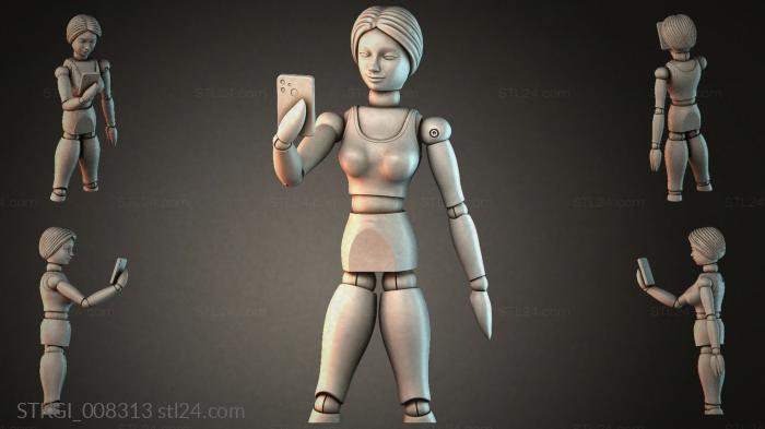 Статуэтки девушек (STKGI_008313) 3D модель для ЧПУ станка