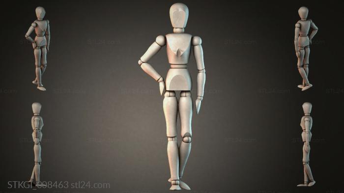 Статуэтки девушек (STKGI_008463) 3D модель для ЧПУ станка