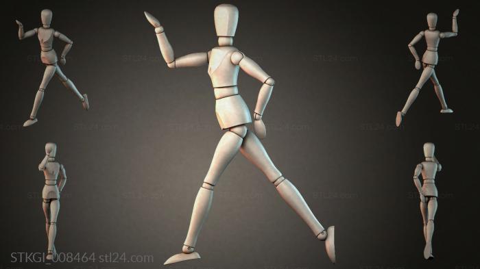 Статуэтки девушек (STKGI_008464) 3D модель для ЧПУ станка