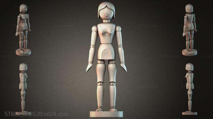 Статуэтки девушек (STKGI_008520) 3D модель для ЧПУ станка