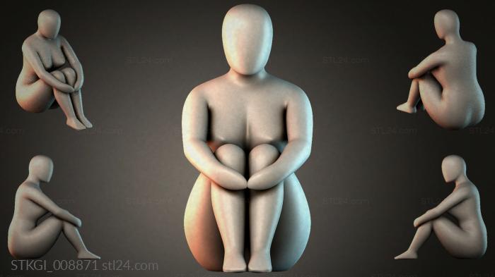 Статуэтки девушек (STKGI_008871) 3D модель для ЧПУ станка