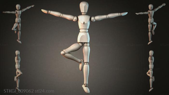 Статуэтки девушек (STKGI_009062) 3D модель для ЧПУ станка