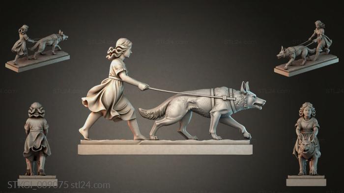Статуэтки девушек (STKGI_009075) 3D модель для ЧПУ станка