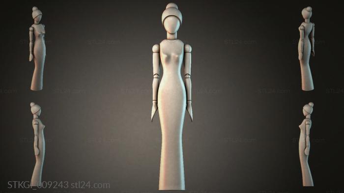 Статуэтки девушек (STKGI_009243) 3D модель для ЧПУ станка
