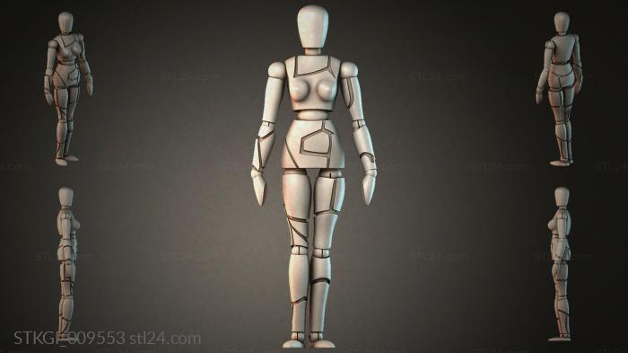 Статуэтки девушек (STKGI_009553) 3D модель для ЧПУ станка