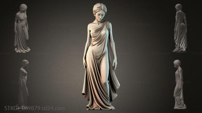 Статуэтки девушек (STKGI_009879) 3D модель для ЧПУ станка