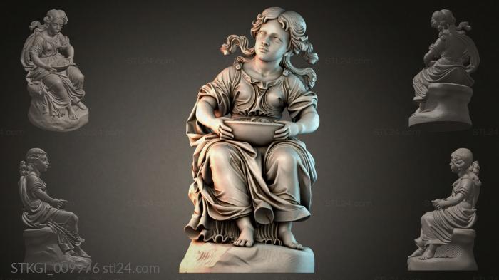 Статуэтки девушек (STKGI_009976) 3D модель для ЧПУ станка