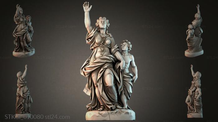 Статуэтки девушек (STKGI_010080) 3D модель для ЧПУ станка