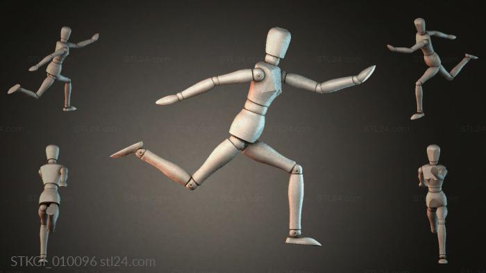 Статуэтки девушек (STKGI_010096) 3D модель для ЧПУ станка