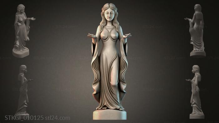 Статуэтки девушек (STKGI_010125) 3D модель для ЧПУ станка