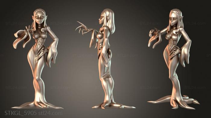 Статуэтки девушки (Эмбульма Эввес, STKGL_5905) 3D модель для ЧПУ станка