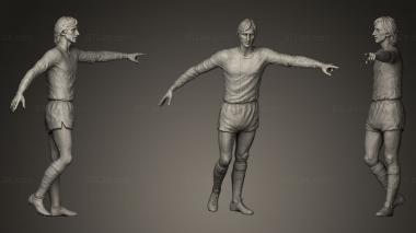 Figurines of people Johan Cruijff Statue Barcelona 3d model