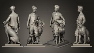 Figurines of people Le prince imperial et son chien nero 3d model