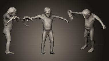 Figurines of people Animated 3d scan of a neanderthal boy ashikash 3d model