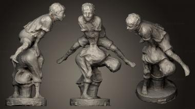 Figurines of people Escultura NENS SALTANT 3d model