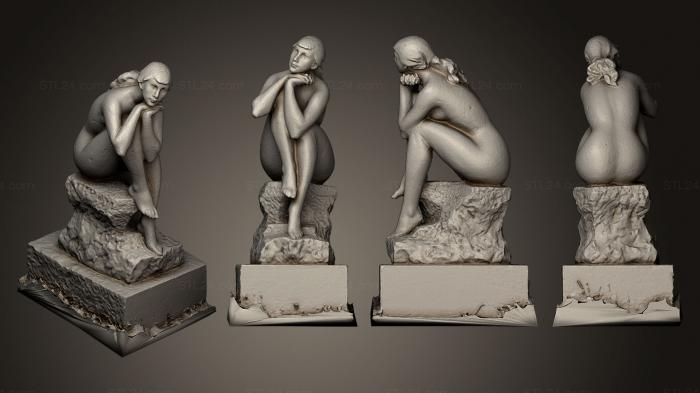 Figurines of people (Sitting Nude Jan Hna Prague, STKH_0137) 3D models for cnc
