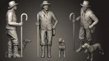 Figurines of people shepherd and sheep.2 3d model