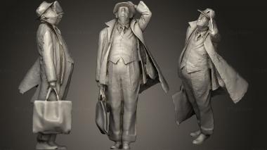 Figurines of people Sir John Betjeman CBE by Martin Jennings 3d model