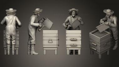 Figurines of people apiary and beekeepers2 3d model
