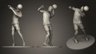 Figurines of people Footballer Headstrike 01 3d model