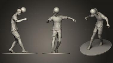 Figurines of people Footballer Headstrike 02 3d model