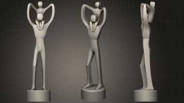 Figurines of people Father s day sculpture 3d model