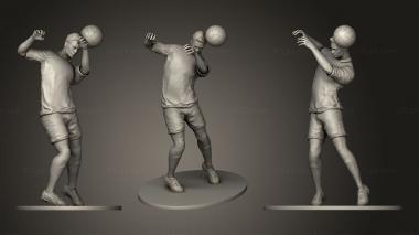 Figurines of people Footballer 02 Headstrike 01 3d model
