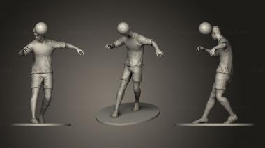 Figurines of people Footballer 02 Headstrike 02 3d model