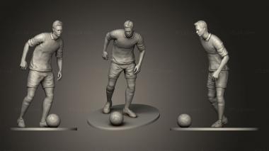 Figurines of people Footballer 02 Prepare To Footstrike 03 3d model