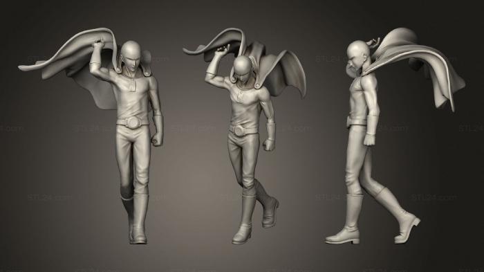 Figurines of people (Saitama one punch man, STKH_0326) 3D models for cnc