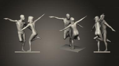 Figurines of people Spiders go la la 3d model