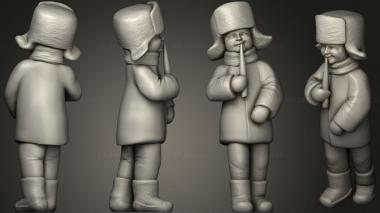 Figurines of people A boy with sosulka and in plaid jacket 3d model