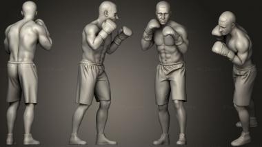 Figurines of people Boxer in yellow gloves 7 3d model
