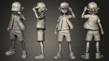 Figurines of people Ash Pikachu Fix 3d model